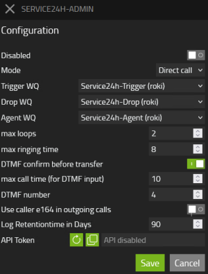 Admin GUI configuration